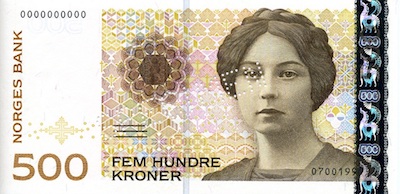 fem hundre Norwegian kroner