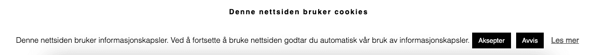ulovlig cookiebanner Dette cookiebanneret blir ulovlig fra 01. januar 2025